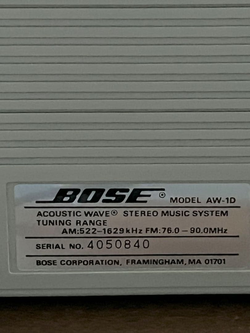 【美品】BOSE AW-1D CDラジカセ 収納パワーケース　説明書付き