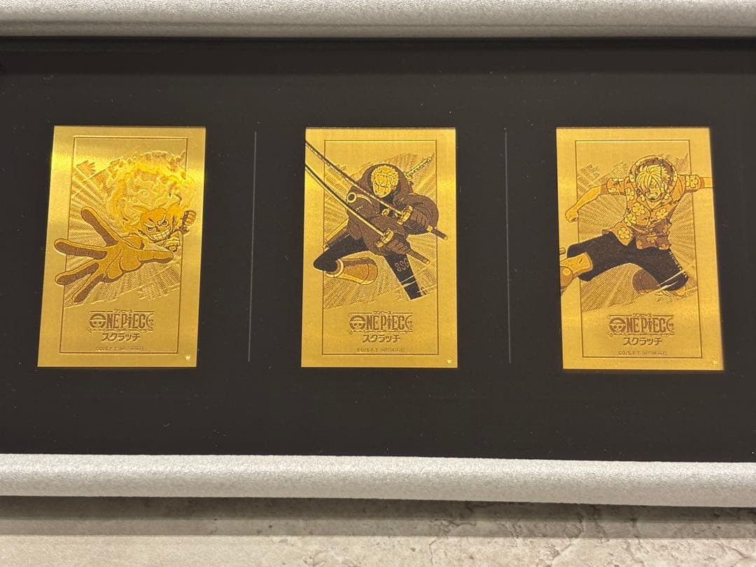 ！ONE PIECE スクラッチ 純金イラストプレート