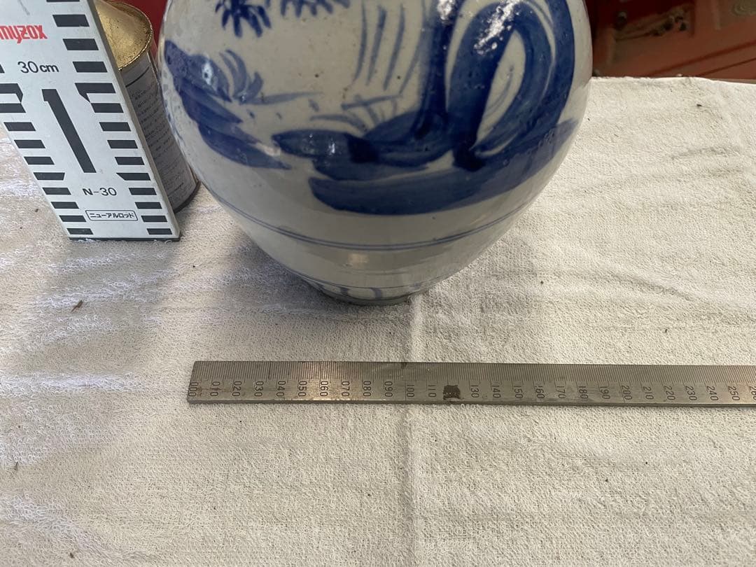 長沼焼　勢至堂焼　徳利　骨董　壺　アンティーク　28cm 陶芸品