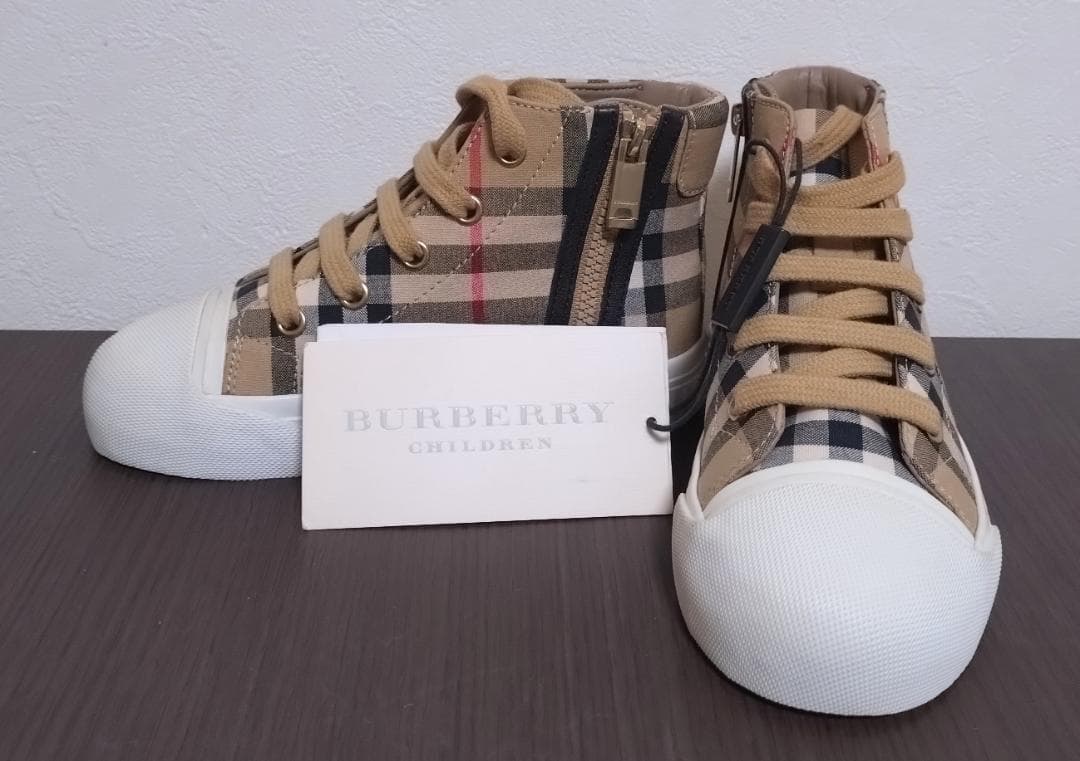 BURBERRY CHILDREN ノバチェック柄スニーカー　18.5