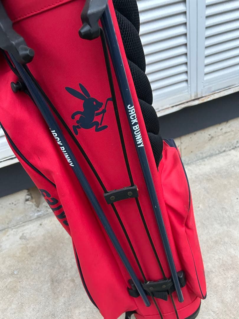 JACK BUNNY レッドキャディバッグ