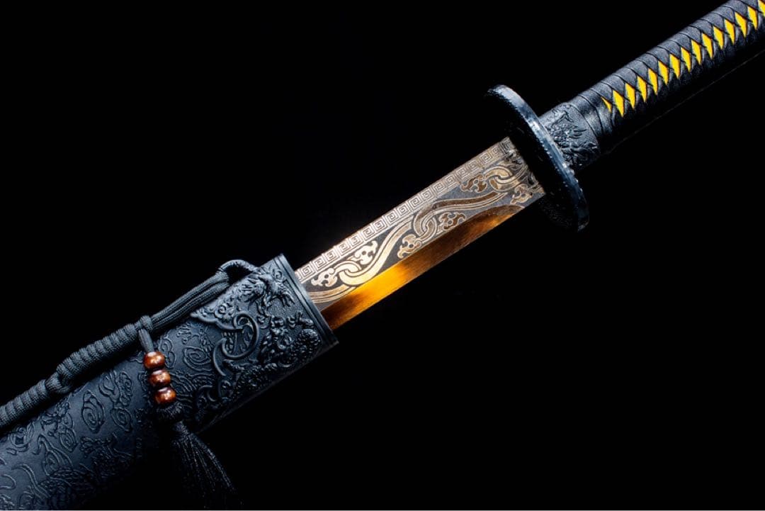 龍鳳墨龍 美術刀 模擬刀 日本刀 模造刀 鑑賞用 武具