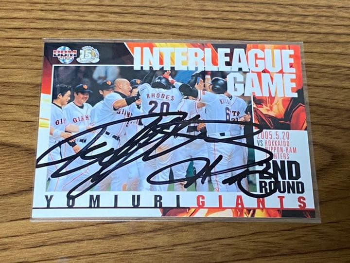 タフィ ローズ選手 直筆サインカード 読売ジャイアンツ