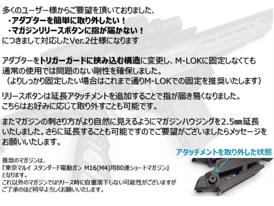 東京マルイ VSR ONE用 M4マガジンアダプターVer.2