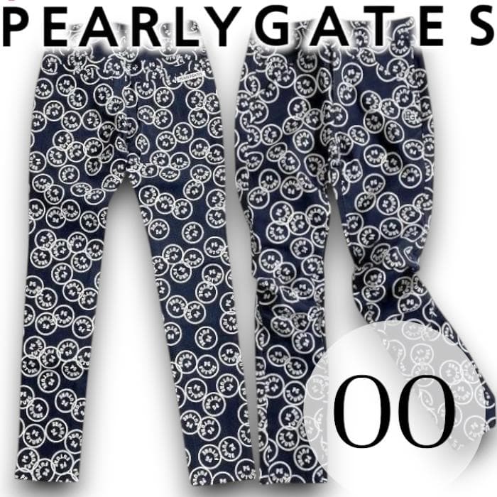 パーリーゲイツ ゴルフ コットン混ツイル 総柄 ストレッチ パンツ ウエア00