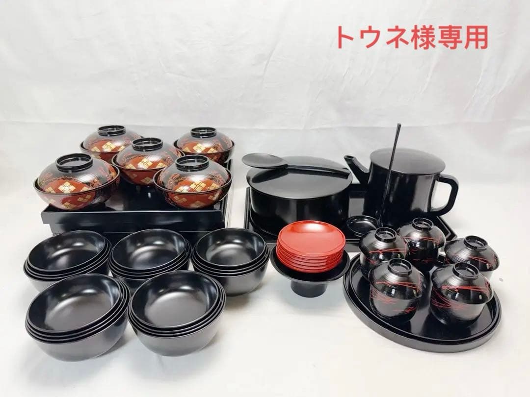 ほぼ未使用 懐石道具揃えて 一式 五客揃 漆器 元箱