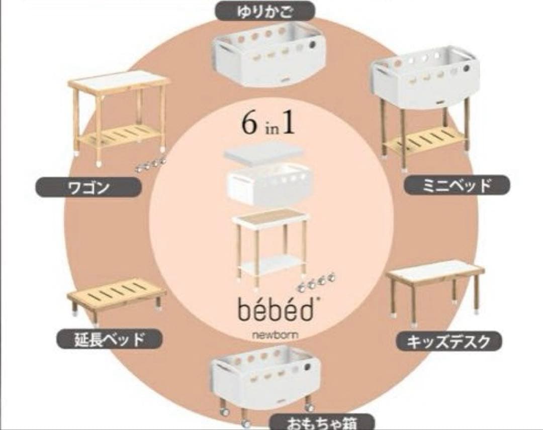 Hoppl 木製ベビーベッド べベット ゆりかご