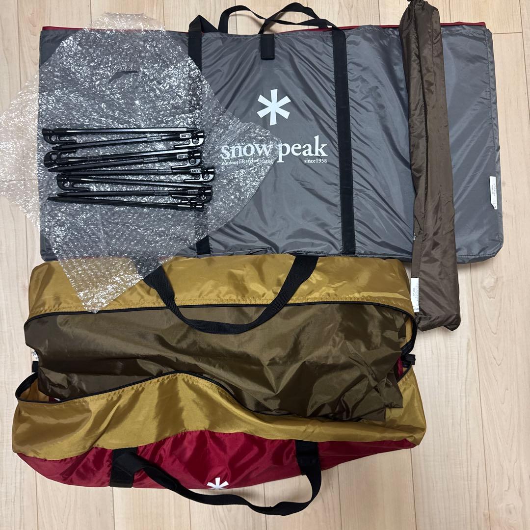 新品 スノーピーク アメニティドームM シートマット アップライトポール付き