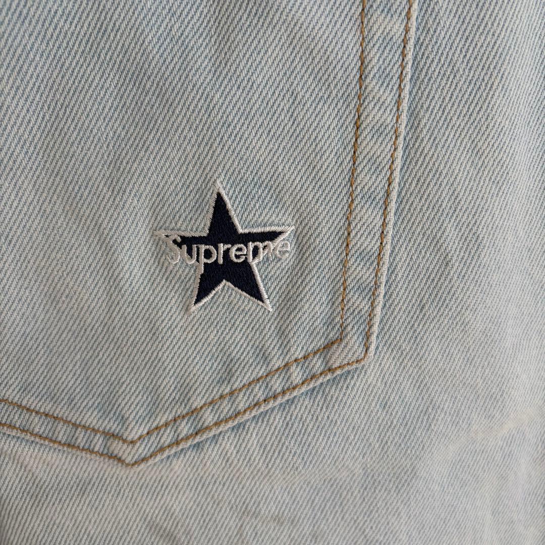 シュプリーム　デニム　スターロゴ　ワンポイント　レギュラーフィット 34サイズ