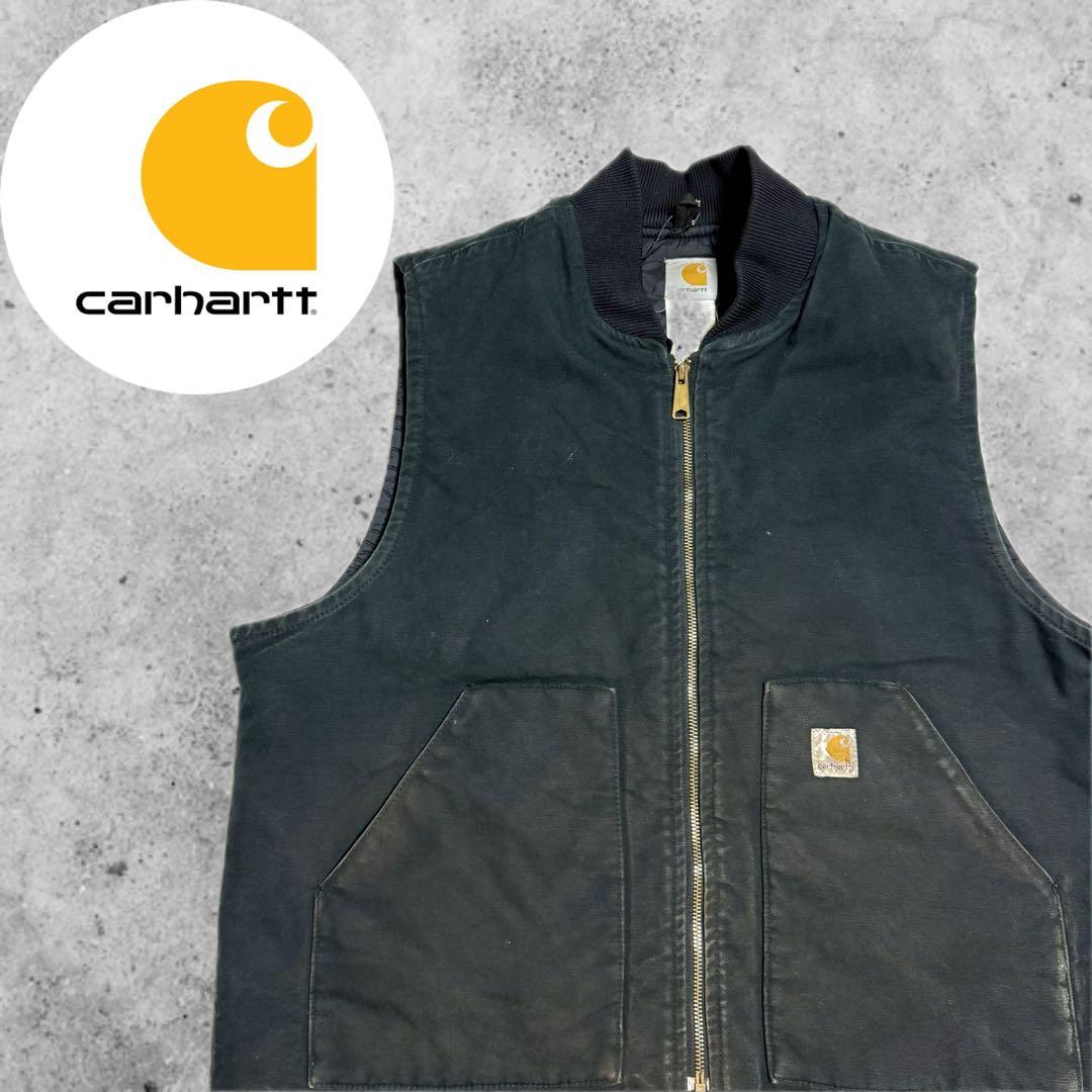 Carhartt カーハート ダックベスト 裏地キルティング ブラック XL