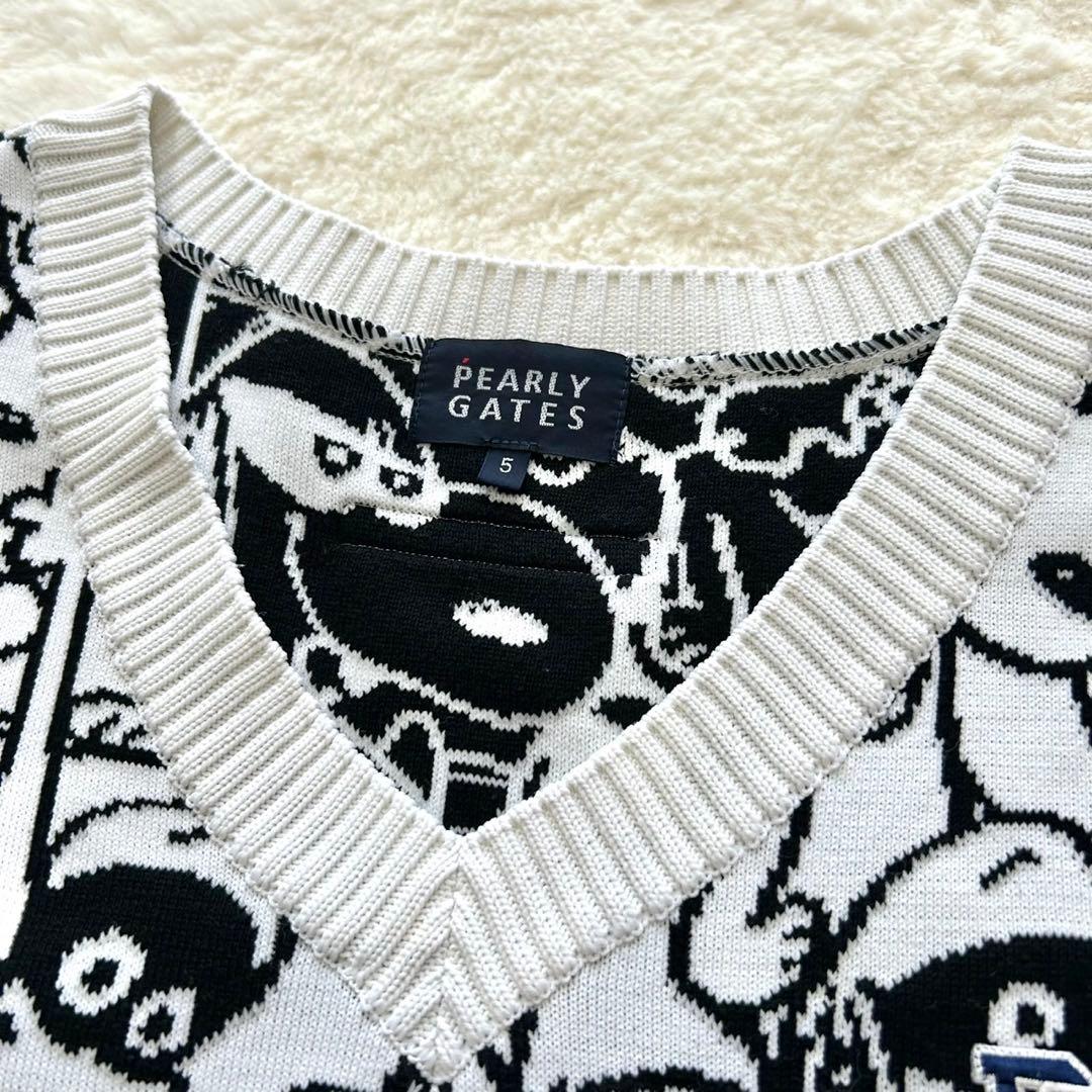 【極美品】PEARLY GATES パーリーゲイツ ニットベスト スヌーピー 5