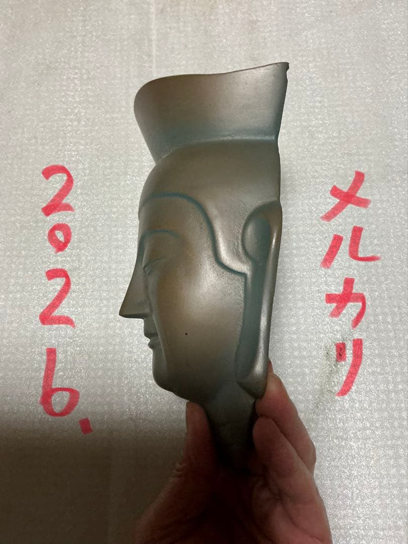 観音様の壁掛け。鉄製。京都のお土産【縦／18.5横／11.1】。