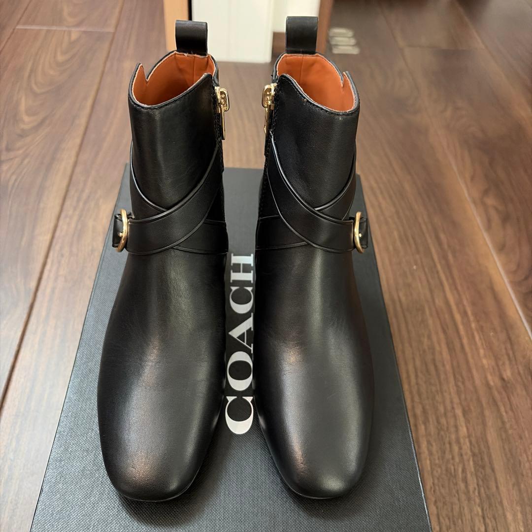 【最終値下げ】COACH ブラック アンクルブーツ