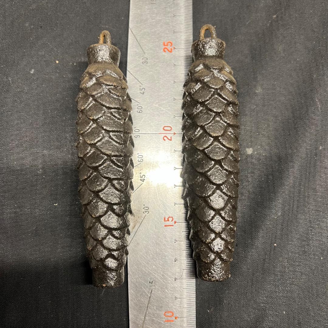 〇Fa左1047 昭和レトロ 古い鳩時計のおもり 3種まとめ