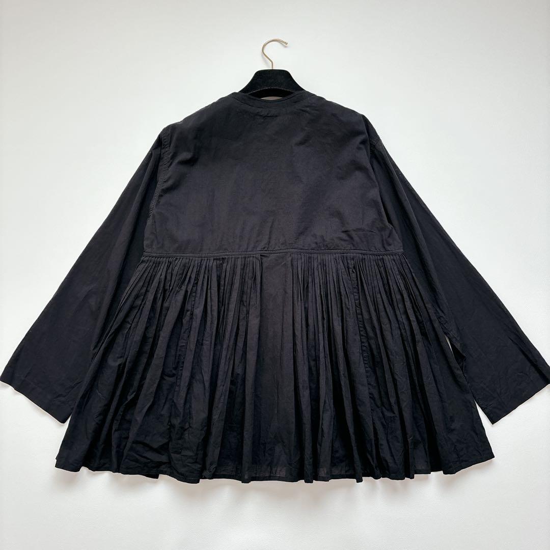極美品✨25AW かぐれ コットンボイルアンガルカシャツ ブラック フリー