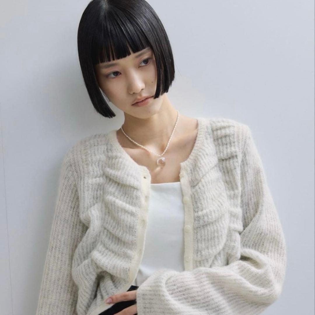 ADAM ET ROPE' 【WEB限定】ダブルモヘアシャーリングカーディガン