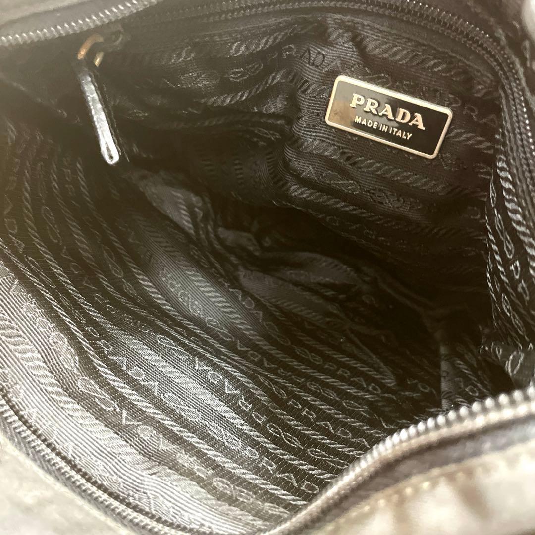■ PRADA プラダ ショルダーバッグ ナイロン レザー ブラック