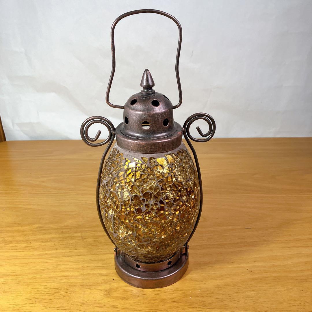 モザイクガラス ランタン キャンドルホルダー アンティーク調