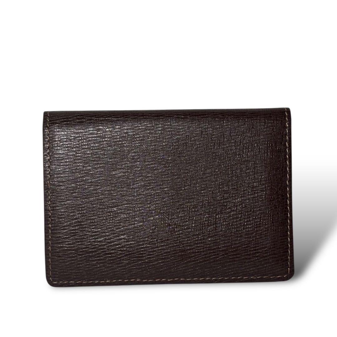 バーバリー　ノバチェック　名刺入れ　カード入れ　ブラウン　ゴールド金具