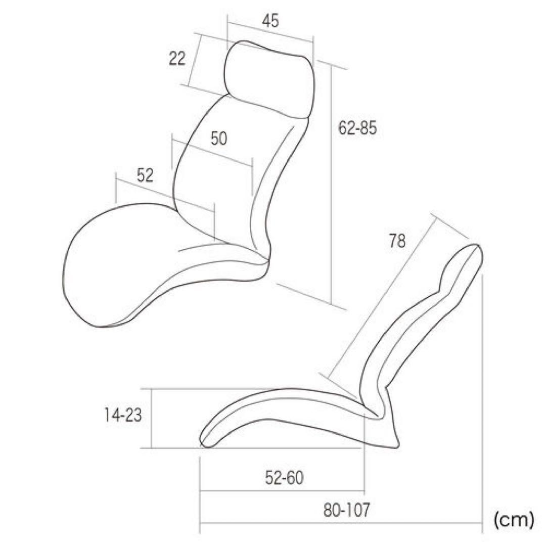 座椅子 多関節リクライニング ブラウン