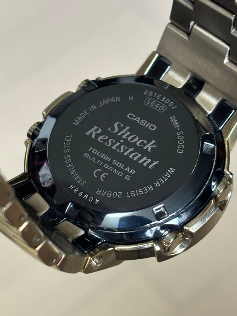 G-SHOCK/フルメタル/AWM-500/ゴールド/電波/ソーラー/時計/箱付