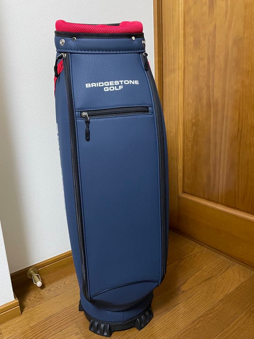 BRIDGESTONE GOLF キャディバッグ ネイビー/ホワイト/レッド