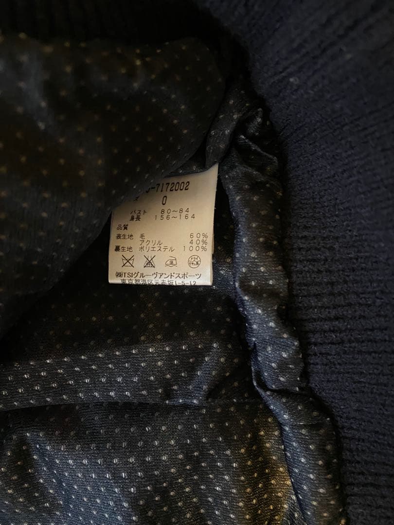 パーリーゲイツ　0サイズ PG ストライプ ジップアップセーター