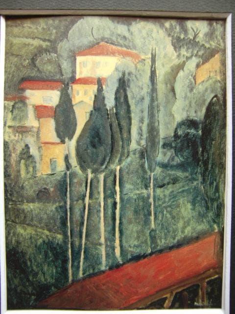 アメデオ モディリアーニ、【南仏風景】、希少画集画より