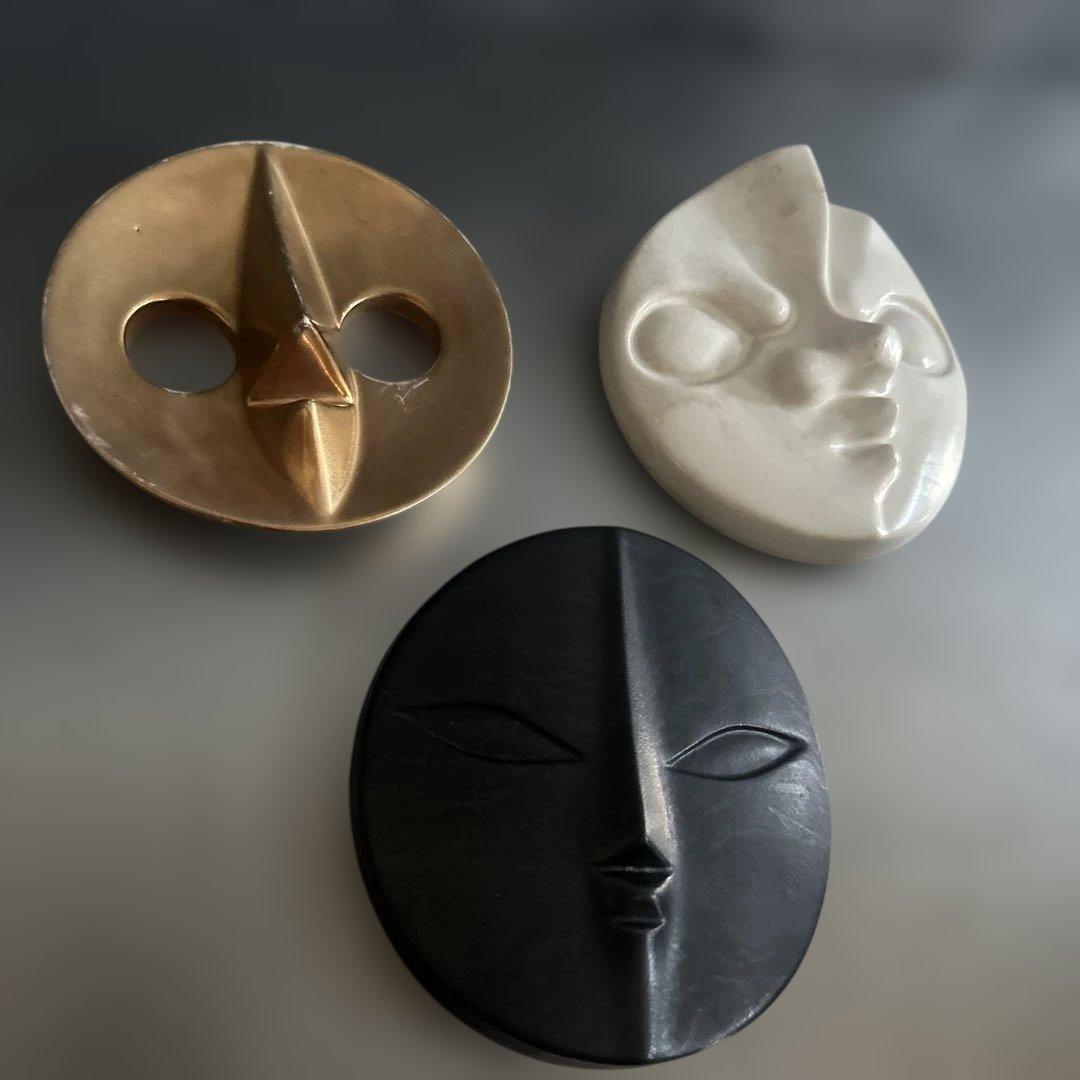 岡本太郎　太陽の顔壁掛け3点セット　ヴィンテージ感が素敵！