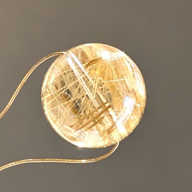 【金運】ゴールドルチルクォーツ　天然石　パワーストーン【鑑別書付】ハイクラス