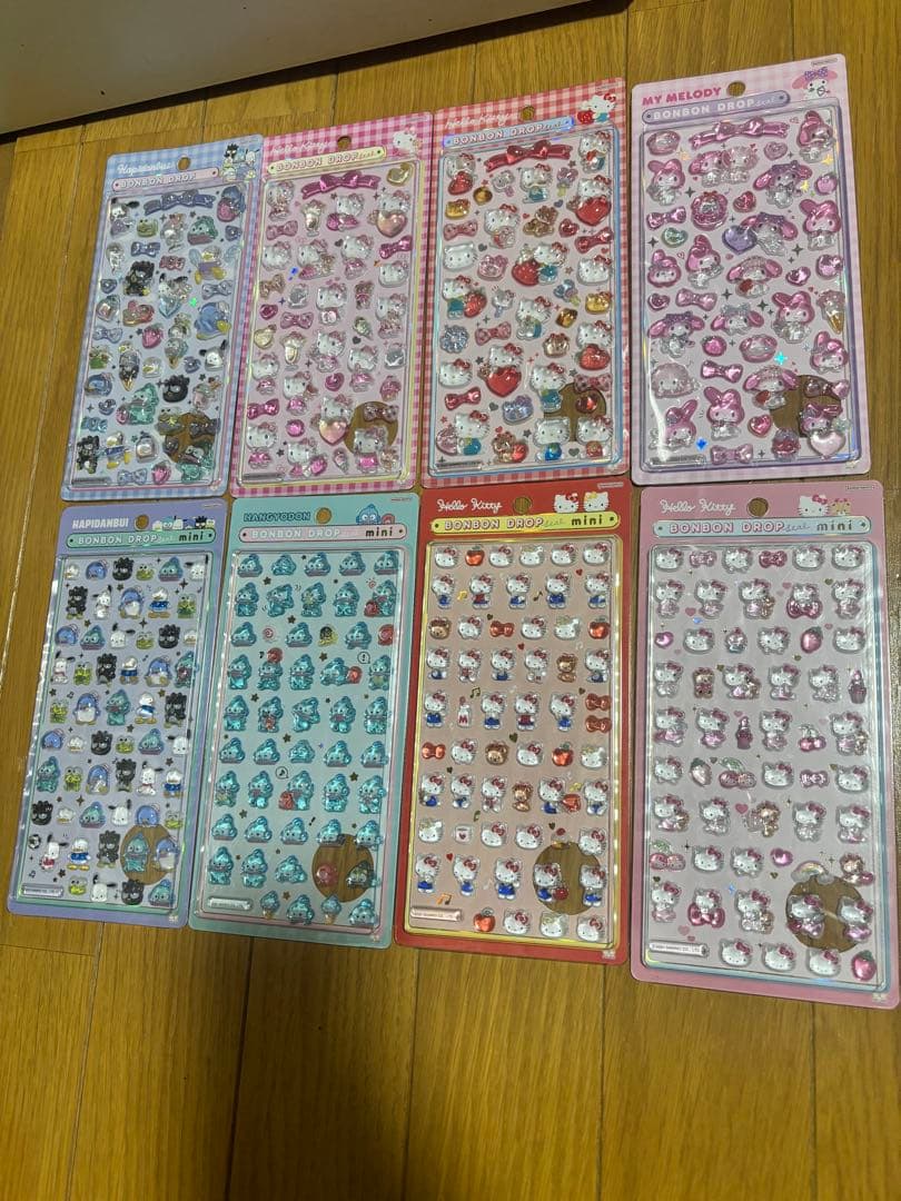 サンリオ　ボンボンドロップシール　8枚セット