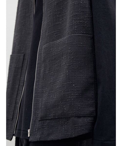 トップス LIDNM LIGHT TWEED ZIP VEST