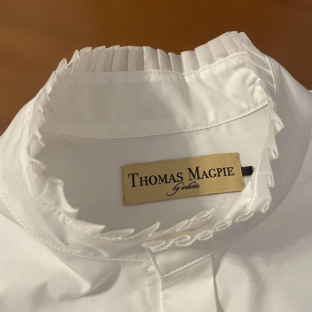 THOMAS MAGPIE ハイネックBIGシャツ ホワイト 38サイズ ＊新品