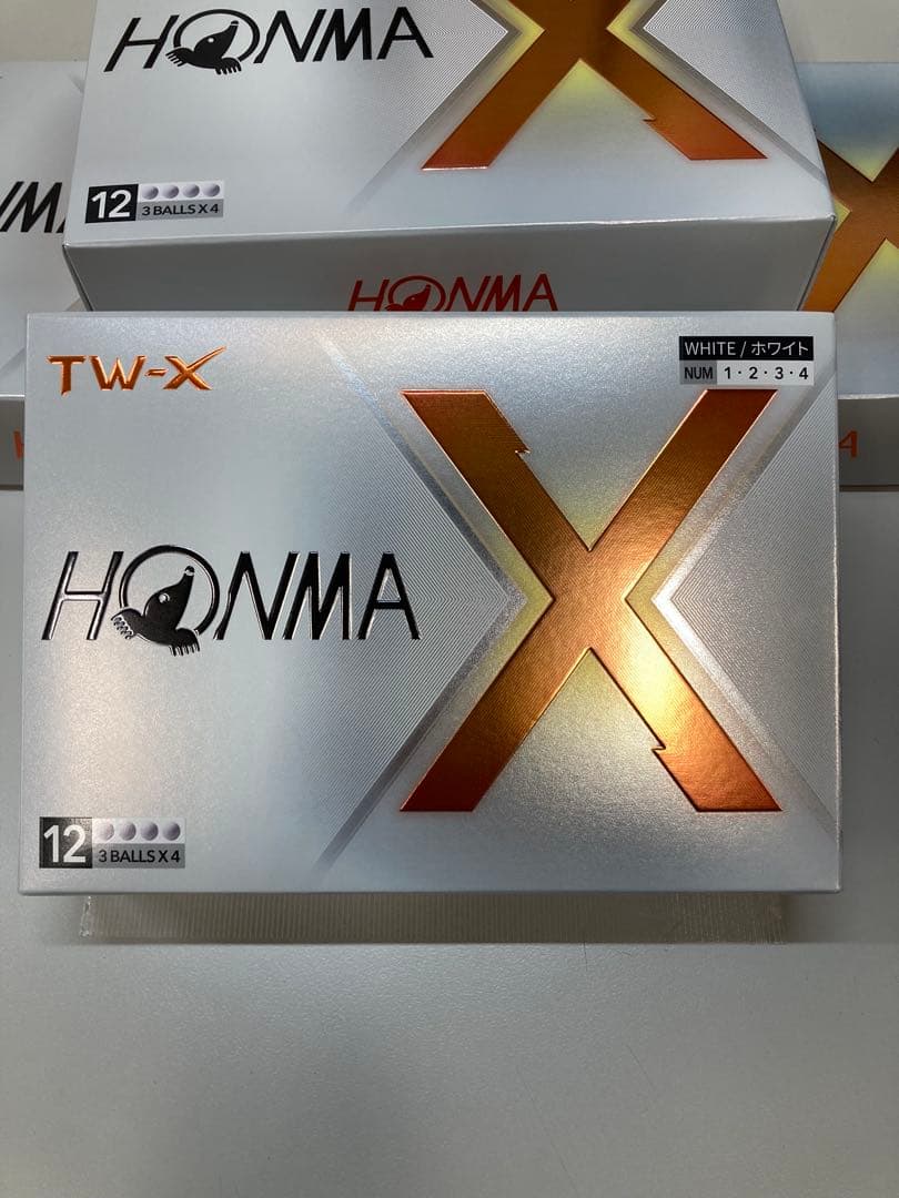 ホンマ TW-X 2024モデル ゴルフボール ホワイト【4ダース(48球)】⠀