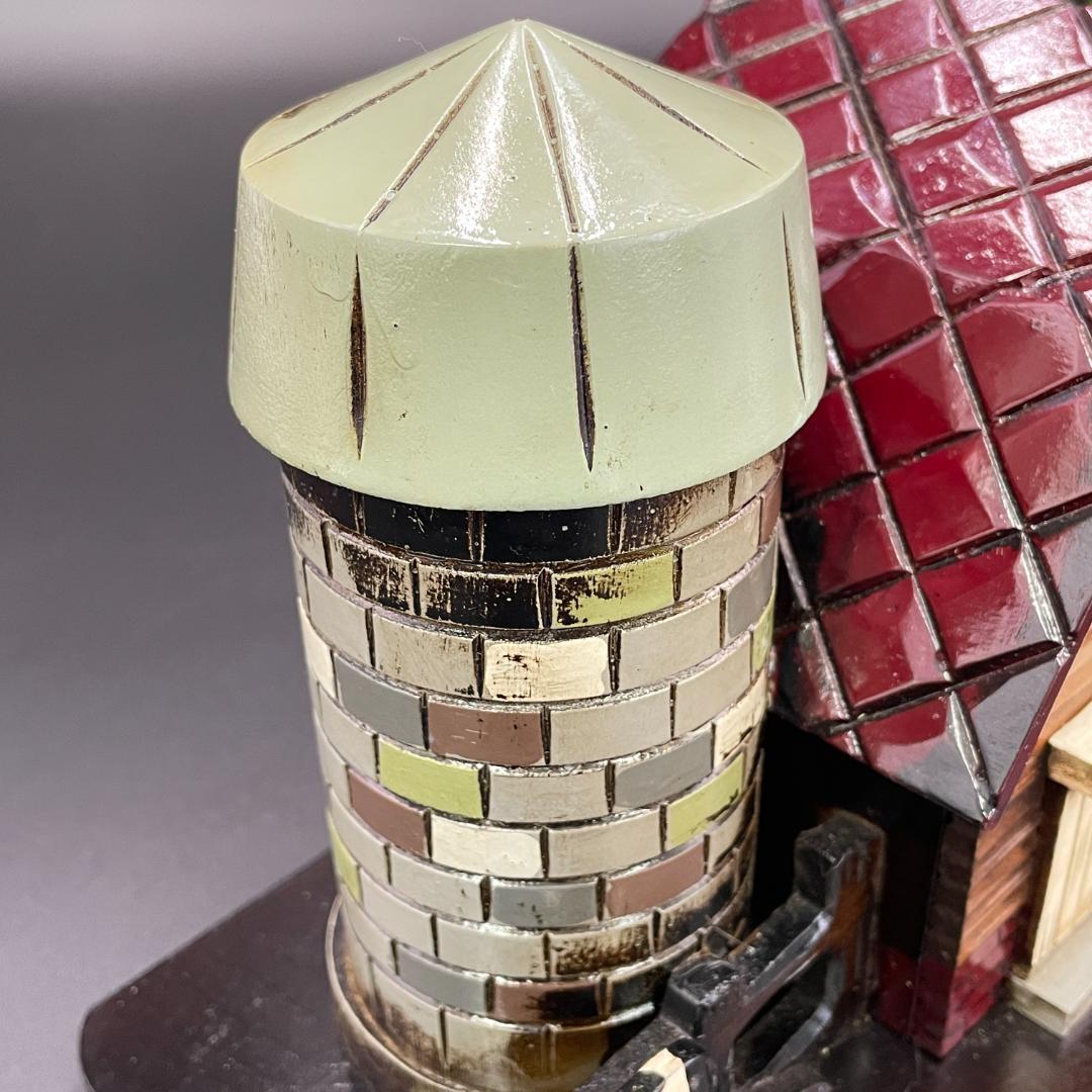 動作品 知床旅情 オルゴール付き牧場模型 鉄道弘済会製 ペン立て R8SB34