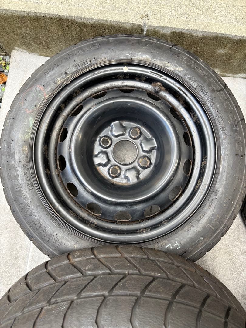 引張りデミオ鉄チン14×6J 22年DUNLOP 150/565/R14 4本⭐️