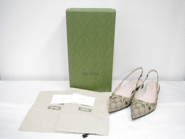 15/未使用品 グッチ ホースビット フラット バレエシューズ 786592