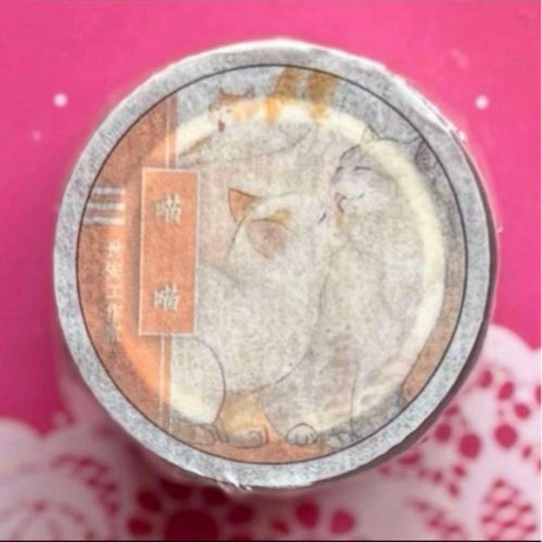 PET 3cm×5m 喵喵 海外マスキングテープ　海外マステ　ネコ