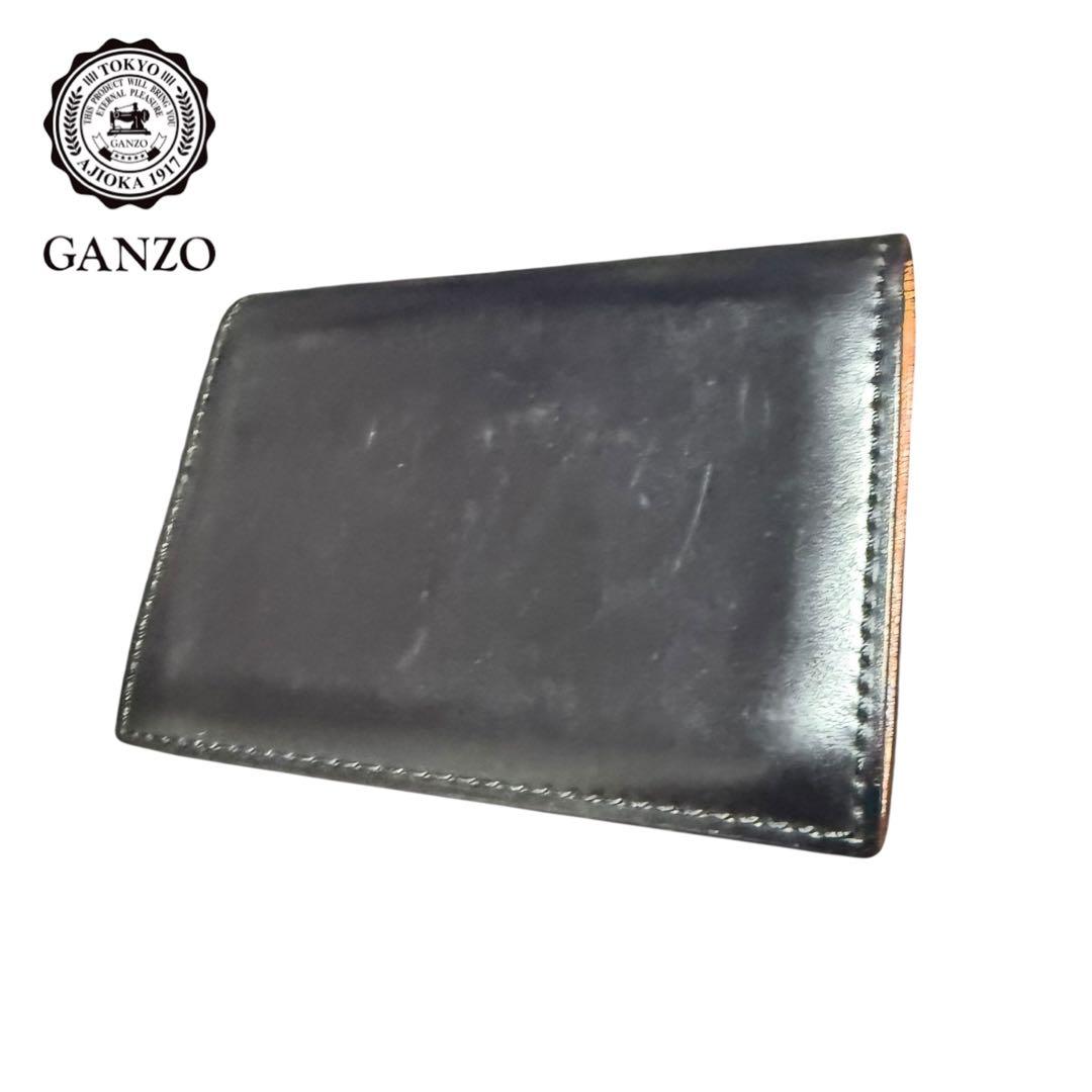 GANZO THIN BRIDLE (シンブライドル)通しマチ 名刺入れ