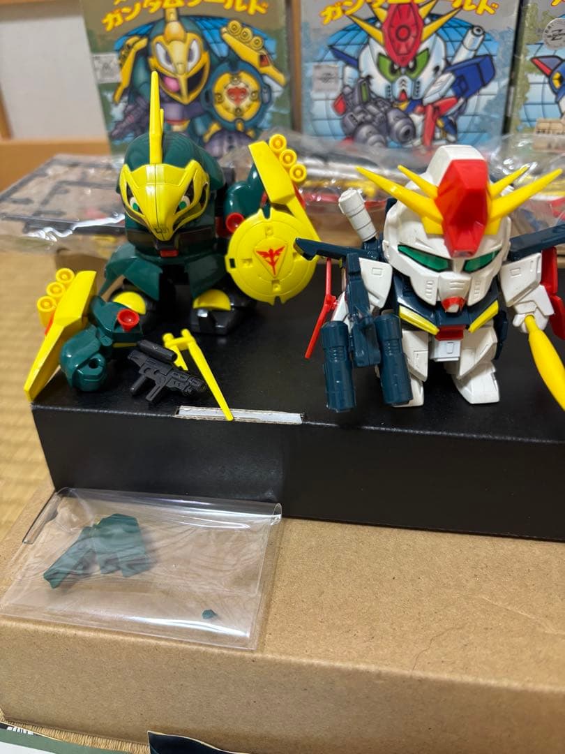 【当時物】元祖SDガンダム初期4体セットΖ／ZZ／ザクIII／ヤクト　箱・説あり