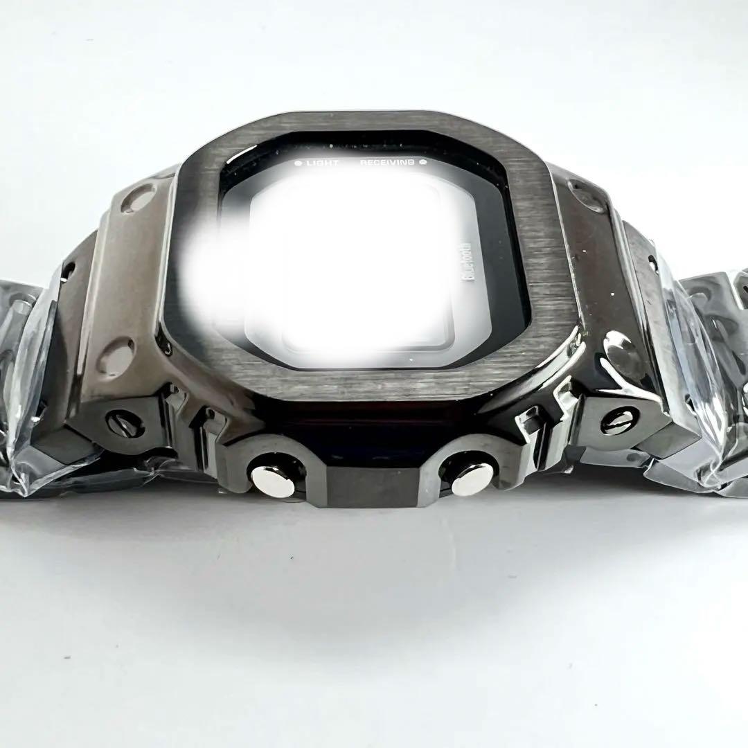 新品 フルメタルカスタム用ステンレスブラック、ベゼル・バンド(時計は含みません)