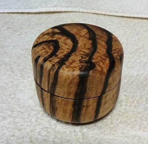 茶道具 黒柿木製円筒形 棗茶葉入れA480