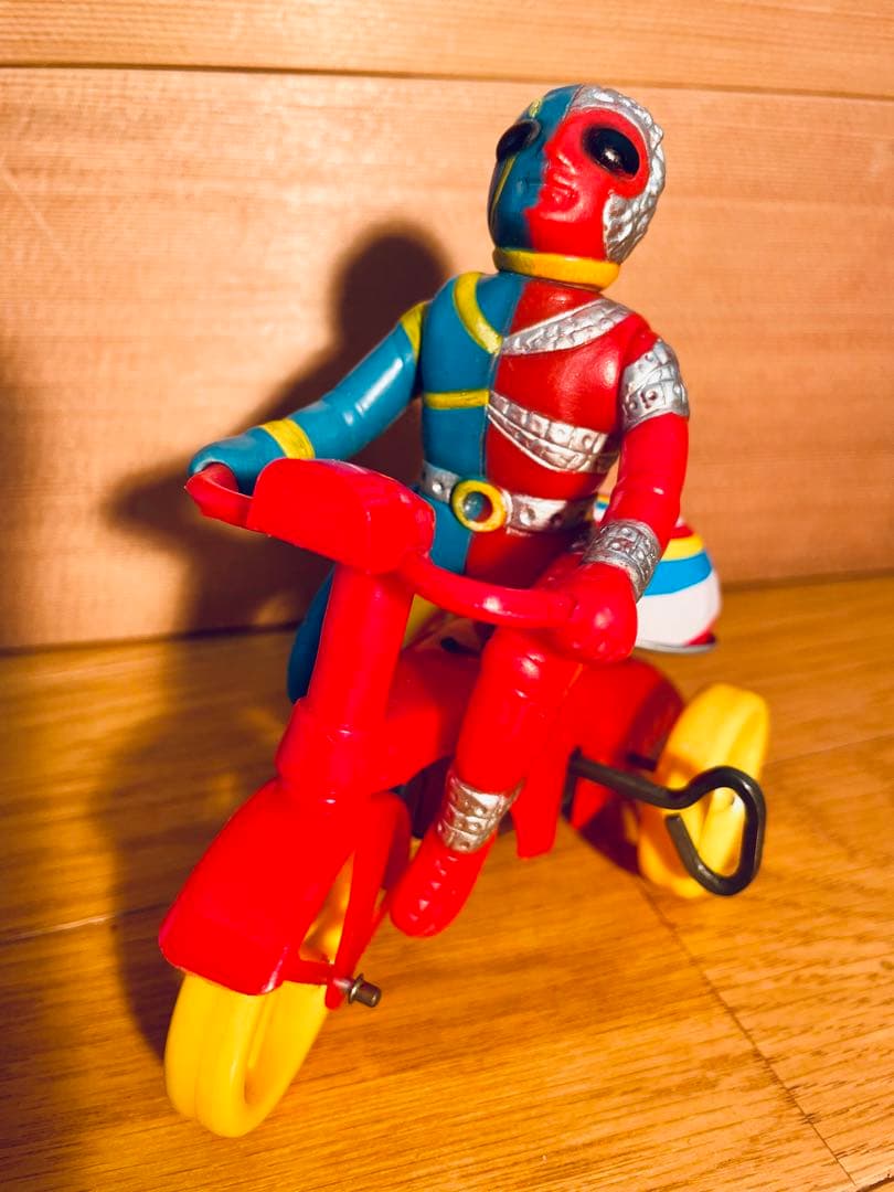 キカイダー三輪車ソフビ‼️三輪車希少‼️ブリキ屋❗️