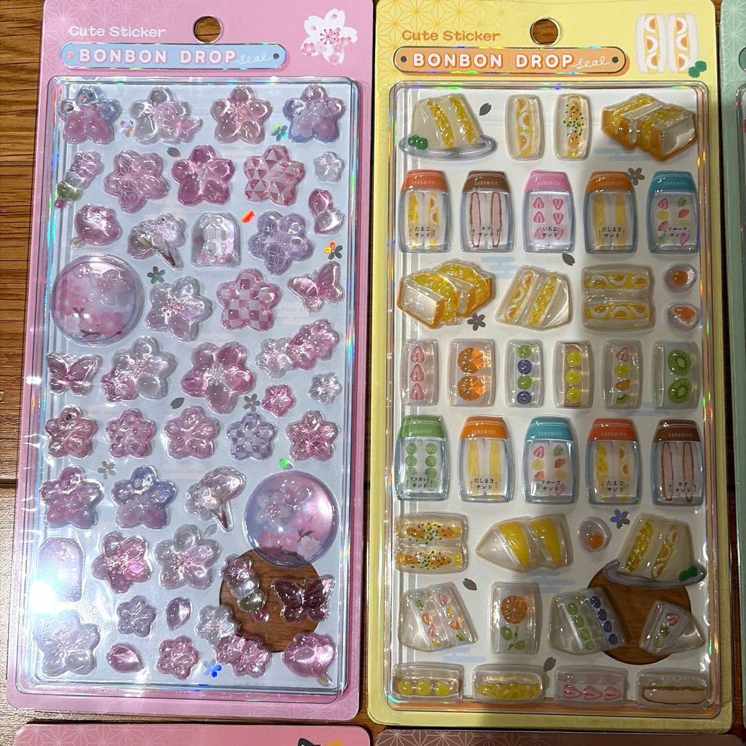 正規品　和柄　第二弾　ボンボンドロップシール　コンプリート　新作　8枚セット