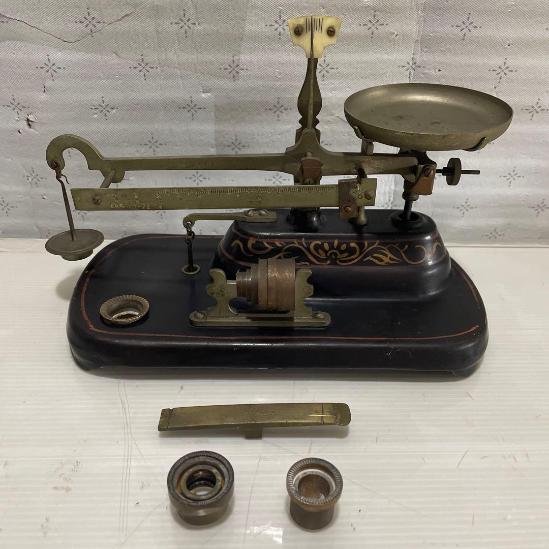 上皿天秤 はかり スケール 大阪 秤量 50匁 定錘 1872年製❓ 金属製