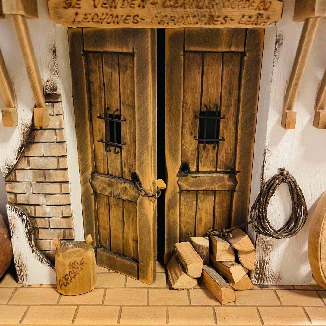 ミニチュア ドールハウス ジオラマ 木製 壁掛け 壁飾り チリ 民芸品 工芸品