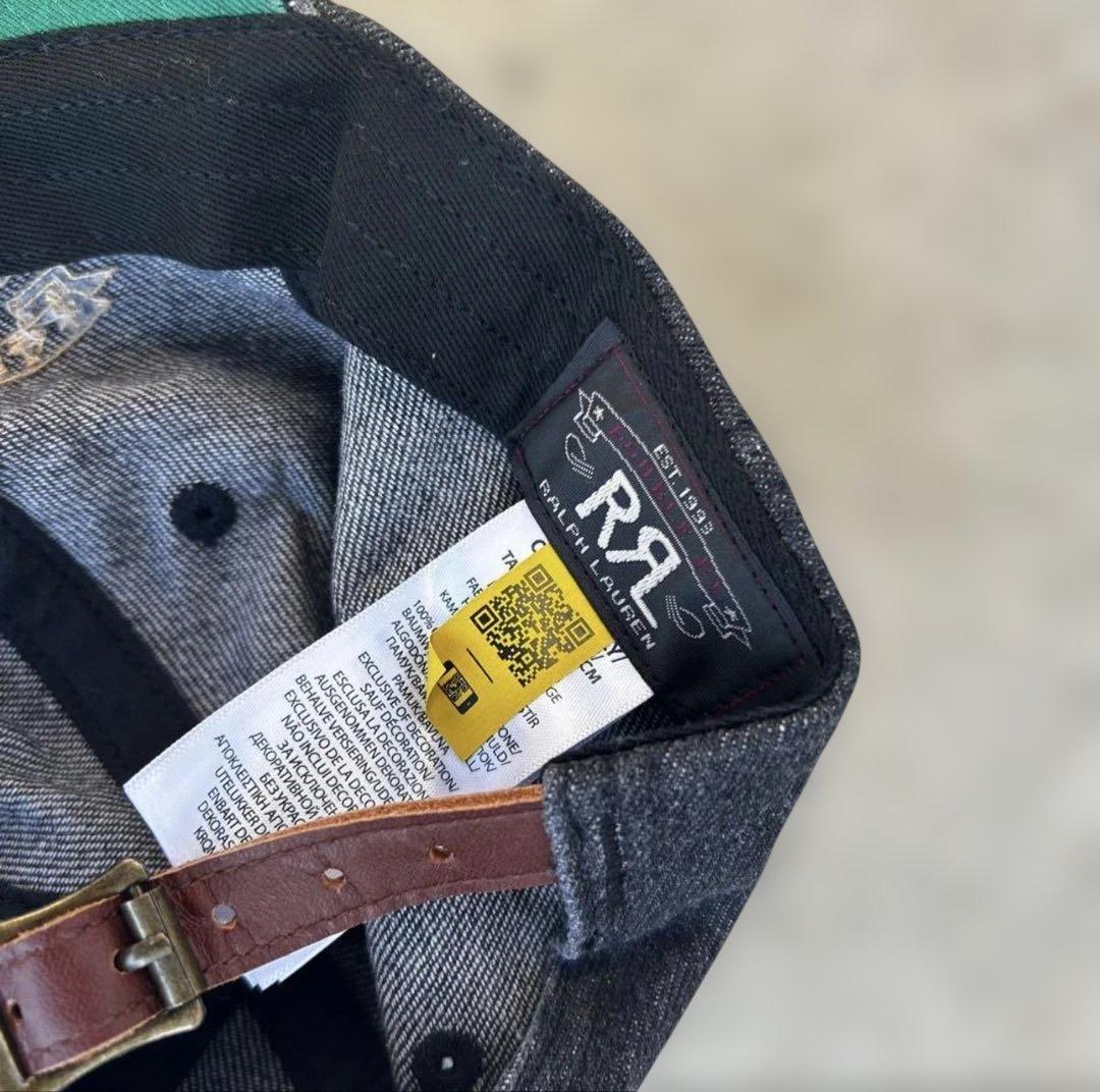 最安値！RRLデニムキャップ ダブルアールエル ラルフローレン