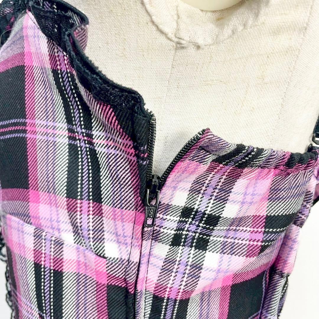 y2k❤️ 00s MA＊RS 当時物 チェック デカリボン レース キャミソール