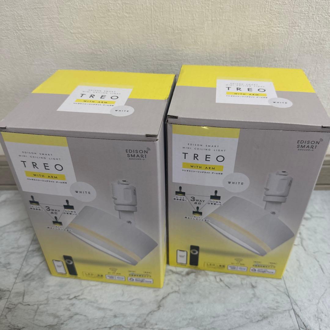 エジソンスマート 3Way点灯できるミニシーリングライト TREO【2個セット】