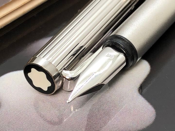 稀な未使用に近い極上の保管品！総プラチナ張りノブレス★No1157★モンブラン製